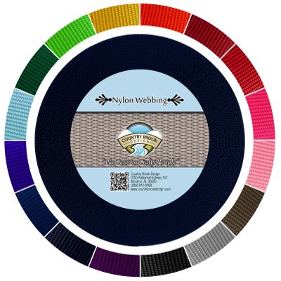 Country Brook Design - 1 1/2 Inch Heavy Duty 100% Real Nylon Webbing - 20+ Vibrant Colors (Navy Blue, 50 Yards)