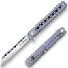 TACTICAL GEARZ Titanium Pocket Folding Knife for EDC, Solid Tc4 Titanium Handle, D2 Steel Tanto Blade (Onyx Midnight) view 1