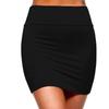Fashionazzle Women's Casual Rayon Stretchy Bodycon Pencil Mini Skirt (Medium, KS01-Black) view 1