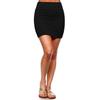 Fashionazzle Women's Casual Rayon Stretchy Bodycon Pencil Mini Skirt (Medium, KS01-Black) view 3