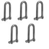 Prolinemax 5 Pc 3/8'' Boat Marine Stainless Steel Long D Shackle W/Captive Pin Rigging 1,000 Lbs Cap. view 1