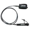 XM SURF MORE Premium Surfboard Leash, 8ft, Made in USA, Regular Cord Thickness (1/4in,7mm), Key Pocket, Unbreakable Swivels, Detachable Railsaver, All Black, Kink-Free [3 Year Warranty] view 1