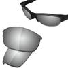 SAUCER Premium Replacement Lenses & Rubber Kits for Oakley Flak Jacket | Flak Jacket Low Bridge Fit Sunglasses High Definition - Chrome Metal Polarized view 2