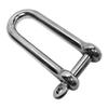 5/16" Boat Marine Stainless Steel Eye Screw Pin Chain Long D Shackle Sailing Rigging - Pack 5 view 2