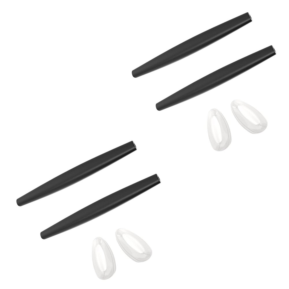 SAUCER Replacement Nose Pieces Pads & Earsocks Temple Sleeve Rubber Kit for Oakley Crosshair New 2012 OO4060 Sunglass - Black + Black