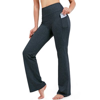 28"/30"/32"/34" Inseam Women's Bootcut Yoga Pants Long Bootleg High-Waisted Flare Pants with Pockets CharcoalFlare_32_Medium Charcoal