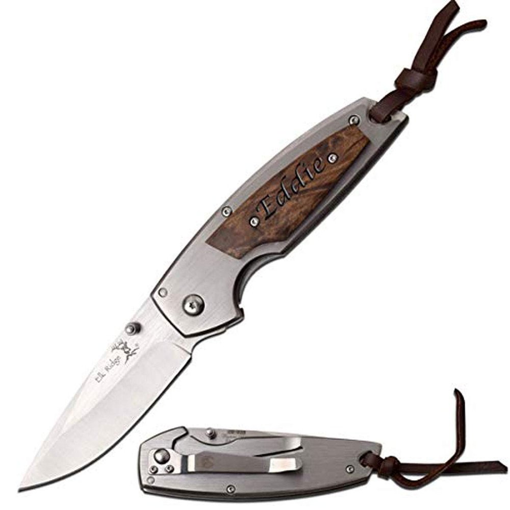 Elk Ridge Free Engraving - Quality Pocket Knife (ER-933BW)