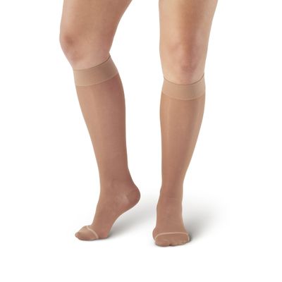 Ames Walker AW 18 Sheer Support Knee Highs 20-30 mmHg Nude XXL