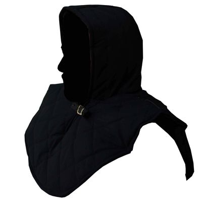 VTC NewMedieval Renaissance Armor Padded Arming Cap Collar Head Neck Cotton Black SCA, 40