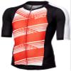 2XU Men's Compression Sleeved Tri Top (Black/Black White Lines, Small) view 1