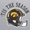 AS1146 - Iowa Hawkeyes Tis The Season Football Helmet T Shirt - 3X-Large - Sport Grey view 3