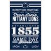 WinCraft NCAA Penn State Nittany Lions SignWood Established Design, Team Color, 11x17 view 1