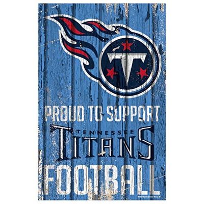 Wincraft NFL Tennessee Titans SignWood Proud to Support Design, Team Color, 11x17