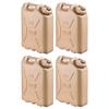 Scepter 4-Pack Portable Military Style Water Container for Camping & Outdoors, 5 Gallon, Sand - Heavy-Duty Plastic Beverage and Hydration Dispenser for Outdoor Trip view 1