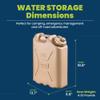 Scepter 4-Pack Portable Military Style Water Container for Camping & Outdoors, 5 Gallon, Sand - Heavy-Duty Plastic Beverage and Hydration Dispenser for Outdoor Trip view 2