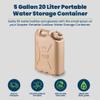 Scepter 4-Pack Portable Military Style Water Container for Camping & Outdoors, 5 Gallon, Sand - Heavy-Duty Plastic Beverage and Hydration Dispenser for Outdoor Trip view 3