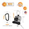Hand Pitch Tally Counter Clicker1 and 4 Pack METAL Handheld People Lap Counter Clickers with 1 Lanyard and 1 Carabiner  Manual Mechanical Silver Steel 4 Digit Number Finger Ring Click (4 Pack) view 4