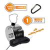Hand Pitch Tally Counter Clicker1 and 4 Pack METAL Handheld People Lap Clicker Counter with 1 Lanyard and 1 Carabiner  Manual Mechanical Silver Steel 4 Digit Number Finger Ring Click (1 Pack) view 4