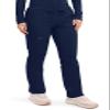 Cherokee Scrubs for Women Mid Rise Tapered Leg Drawstring Pant with 5 Pockets, Cargo Bottom with 2 Way Stretch Fabric Plus Size - WW105, 4XL, Navy view 4