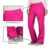Cherokee Women Scrub Pant with Straight Leg Pull-on Pant Medical Bottom with 4 Pocket & 2-Way Stretch Fabric - WW110, S, Electric Pink view 3