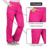 Cherokee Women Scrub Pant with Straight Leg Pull-on Pant Medical Bottom with 4 Pocket & 2-Way Stretch Fabric - WW110, S, Electric Pink view 4