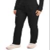 Cherokee Scrubs for Women Mid Rise Tapered Leg Drawstring Pant with 5 Pockets, Cargo Bottom with 2 Way Stretch Fabric - WW105P, L Petite, Black view 2