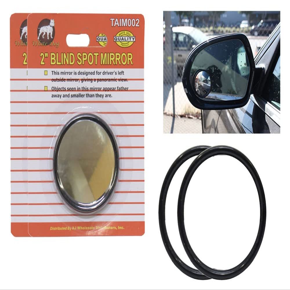 2-Inch Blind Spot Mirror, Self-Adhesive (Pack 2 Pcs)