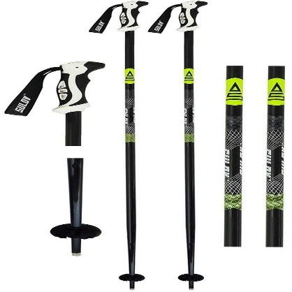 SULOV RIOT Ski Poles, Black, 115