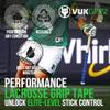 VukGripz Lacrosse Stick Tape - Non-Sticky, Friction-Based, Moisture-Wicking Lacrosse Grip Tape, Thin and Reusable, NCAA-Legal Faceoff Grip, Slip-Free in Wet Conditions, Made in USA (Legacy Blue) view 4