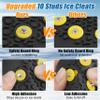 Ice Cleats Snow Traction Cleats Crampons for Shoe and Boots Non-Slip Overshoe for Walking on Snow and Ice Rubber Walking Cleats Anti Slip Crampons (10 Studs, XX-Large(13-15.5 men/17-14.5 Women)) view 3