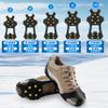 Ice Cleats Snow Traction Cleats Crampons for Shoe and Boots Non-Slip Overshoe for Walking on Snow and Ice Rubber Walking Cleats Anti Slip Crampons (10 Studs, XX-Large(13-15.5 men/17-14.5 Women)) view 4