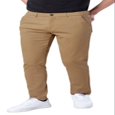 Plaid&Plain Men's Skinny Stretchy Khaki Pants Colored Pants Slim Fit Slacks Tapered Trousers 819 Khaki 33X30