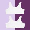 Fruit of the Loom Girls' Big Cotton Built-Up Sport 3 Pack(Pack of 3), White, 28 view 2