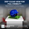 Acrylic Display Case for Baseball Batting Helmet Premium Baseball Display Case with Turf Base and Polished Edges Durable Display Cases for Collectibles .Dim: 12.25" L x 10" W x 10.5" H (A012-GR) view 2