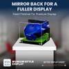 Acrylic Display Case for Baseball Batting Helmet Premium Baseball Display Case with Turf Base and Polished Edges Durable Display Cases for Collectibles .Dim: 12.25" L x 10" W x 10.5" H (A012-GR) view 2