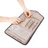 BAGSMART Travel Jewelry Organizer Roll Foldable Jewelry Case for Journey-Rings, Necklaces, Bracelets, Earrings, Black view 4