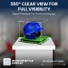 Acrylic Display Case for Baseball Batting Helmet Premium Baseball Display Case with Turf Base and Polished Edges Durable Display Cases for Collectibles.Dim:12.25 L x 10 D x 10.5 H (A012-SR) view 2
