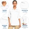Women's Quick Dry UPF 50+ Sun Protection Long Sleeve Shirt Hiking Fishing Shirts,White,S view 2