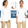 Women's Quick Dry UPF 50+ Sun Protection Long Sleeve Shirt Hiking Fishing Shirts,White,S view 4