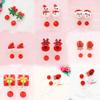 7 Pairs Christmas Clip-on Earrings Hypoallergenic Christmas Earrings Santa Jewelry Earrings Set for Women Including Red Santa Claus Present Box White Snowman view 4