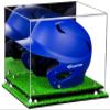 Acrylic Display Case for Baseball Batting Helmet Premium Baseball Display Case with Turf Base and Polished Edges Durable Display Cases for Collectibles .Dim: 12.25" L x 10" W x 10.5" H (A012-SR) view 1