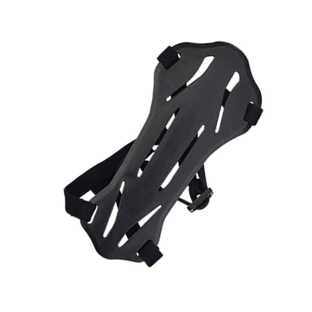 Archery Arm Guard Soft Rubber Arm Protector Forearm Protective Gears with Adjustable 2 Straps for Beginner Shooting Hunting Practice (Black)