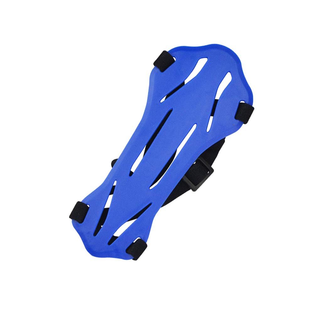 MILAEM Archery Arm Guard Soft Rubber Arm Protector Forearm Protective Gears with Adjustable 2 Straps for Beginner Shooting Hunting Practice (Blue)
