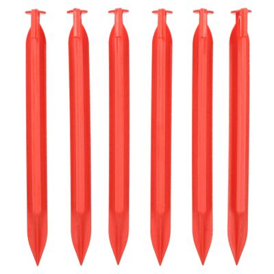AB Tools 6pc Heavy Duty Plastic Tent Awnings Marquees Pegs for Camping 220mm Long