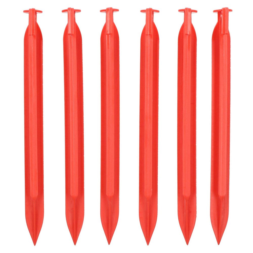 AB Tools 6pc Heavy Duty Plastic Tent Awnings Marquees Pegs for Camping 220mm Long