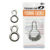 40/60/80/100 Pcs Figure 8 Rings Eight Ring Stainless Steel Fishing Split Rings Kit-Fishing Lures Hook Connector High Strength Split Loops Jump Rings (1.4 * 8.5 * 14mm, 100 pcs) view 1