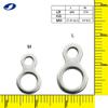 40/60/80/100 Pcs Figure 8 Rings Eight Ring Stainless Steel Fishing Split Rings Kit-Fishing Lures Hook Connector High Strength Split Loops Jump Rings (1.4 * 8.5 * 14mm, 100 pcs) view 2