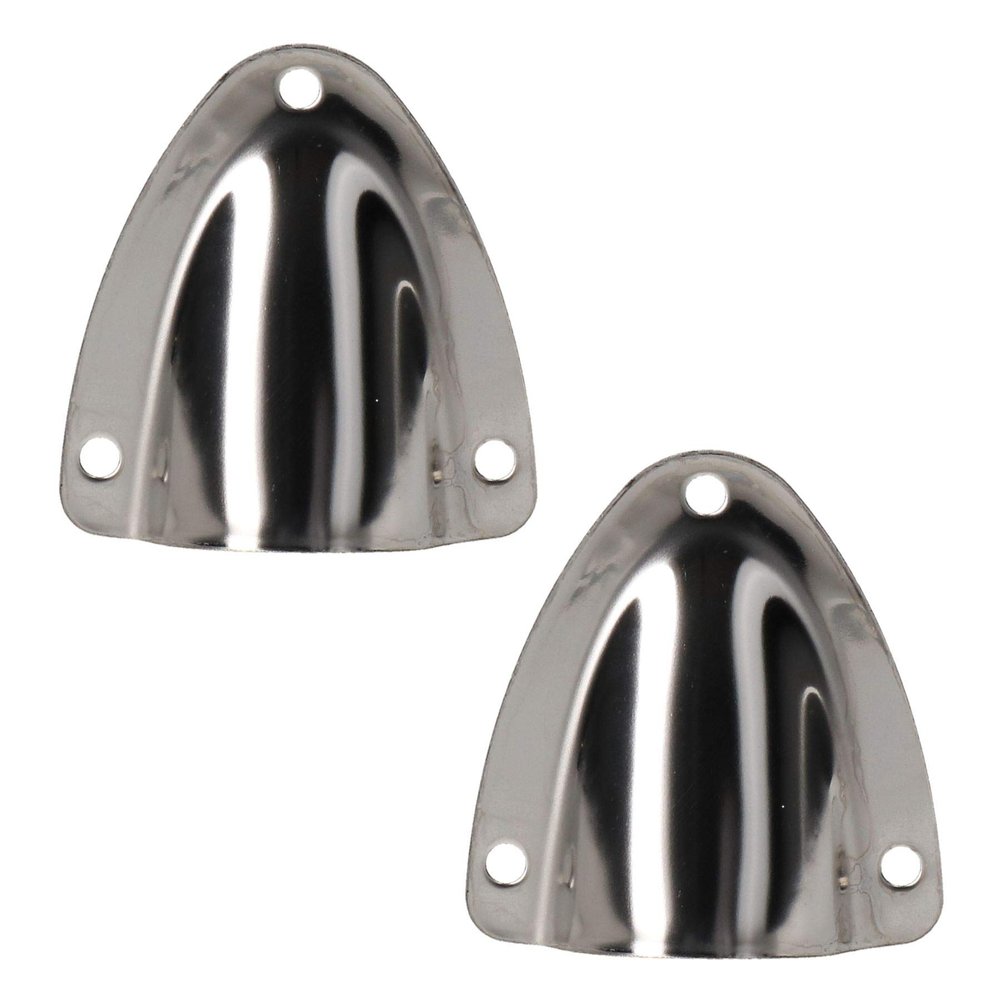 AB Tools Air Vent Scoop Drain Cover Shell Shaped Polished Stainless Steel 57mm 2PK