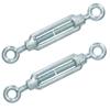 AB Tools 2 Pack Straining Screw/Turnbuckle Eye to Eye Galvanised Rigging M12 view 1