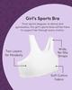 Fruit of the Loom Girls' Big Cotton Built-Up Sport 3 Pack(Pack of 3), White, 30 view 3